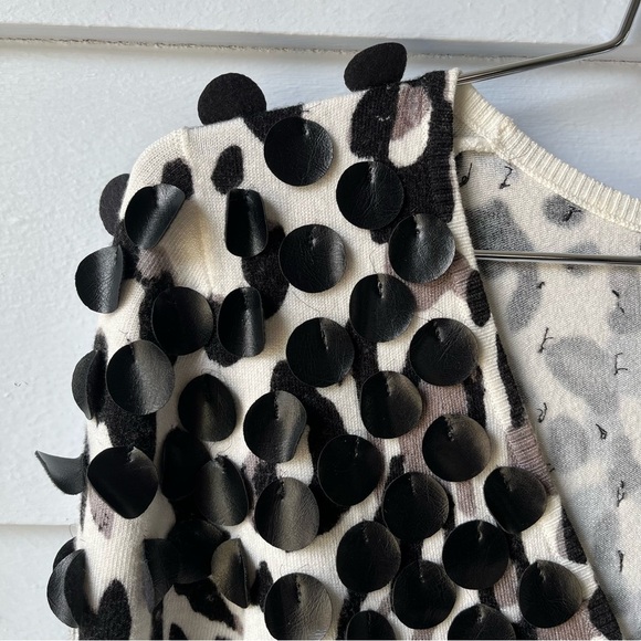 Boston Proper Zebra Leopard Print Zip-Up Cardigan - Picture 5 of 8